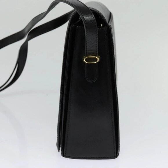 BALLY Shoulder Bag Leather Black Auth - Picture 4 of 16